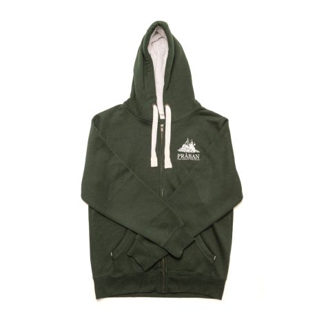 Bottle Green Zip Hoodie